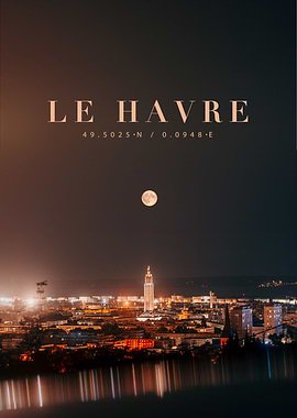 Super Moon in Le Havre