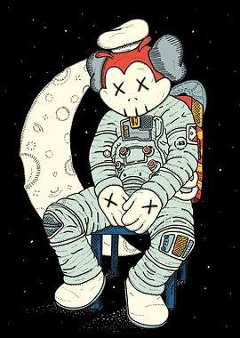 ASTRONAUT BEE MOON MAN