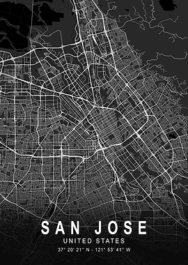 San Jose Dark Map