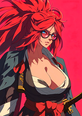 Redhead Glasses Samurai