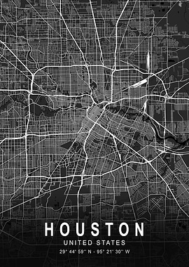 Houston Dark Map