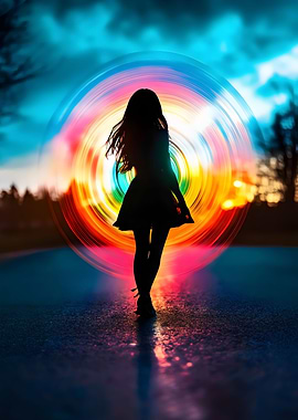 Silhouette in a Vortex