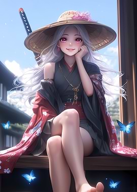 Samurai Girl Butterflies