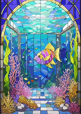 Ocean in Stained Glass