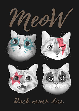 Meow Cats Rock Never dies