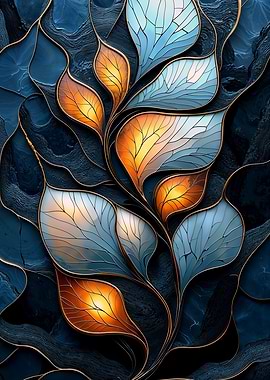 Kintsugi Glowing Leaves
