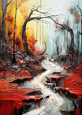 Colorful autumn painting