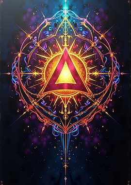 Glowing mysterious symbol