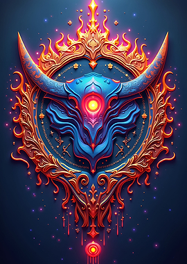 Glowing mysterious symbol