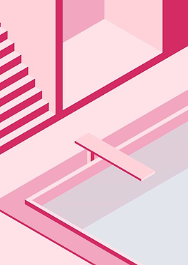 Pink Geometric Pool