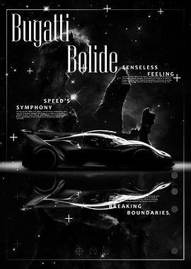 Bugatti Bolide Car Poster