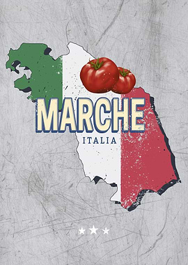 Marche Italy Region Map