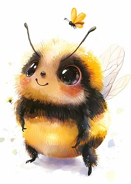 Cute Bee Watercolor