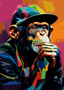 chimpanzee daydreaming