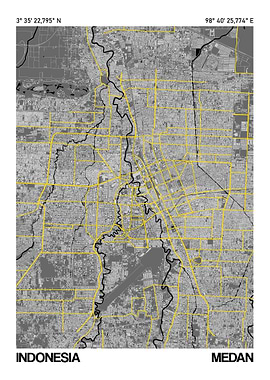 Medan Map Poster