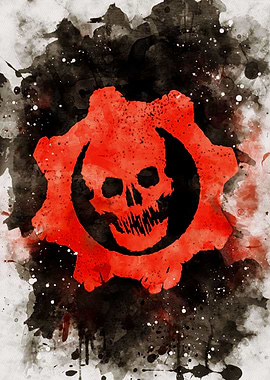 gear of war watercolor