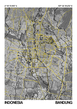 Bandung Map Poster