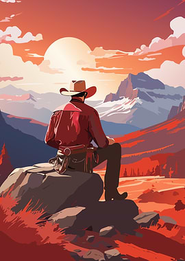 Cowboy Sunset