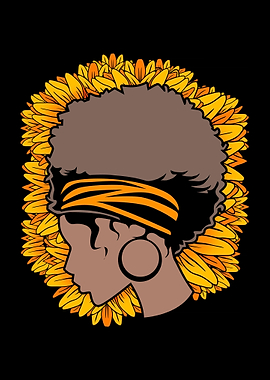 Black Woman Sunflower