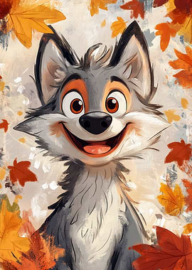 Autumn Wolf Art