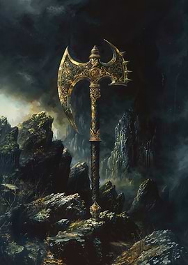 Ornate Golden Axe