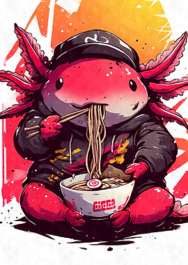 Axolotl Ramen Graffiti