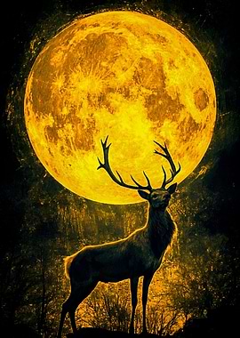 deer moon animal