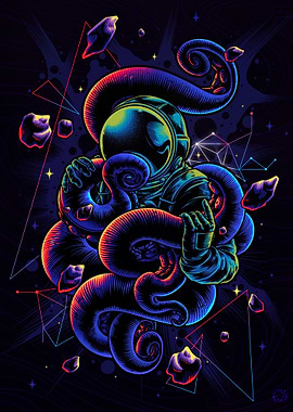 Astronaut and Tentacles