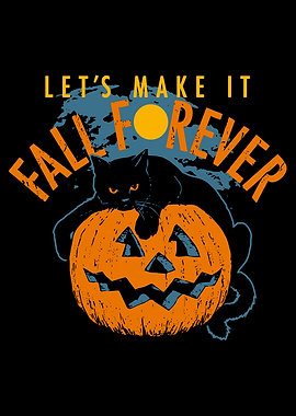 Fall Forever Pumpkin Cat