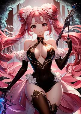 Anime Girl with Staff