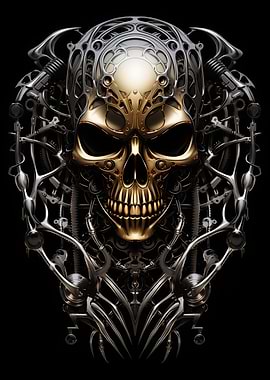 Metallic Skull Artwork