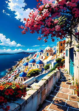 Greek Island Village