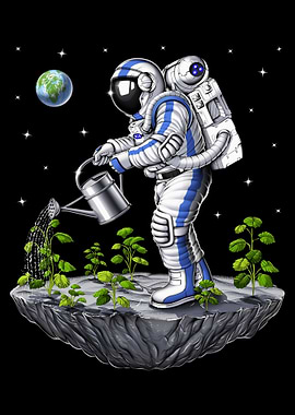 Astronaut Gardening in Space