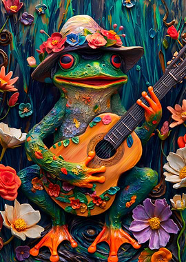Frog Playing Guitar