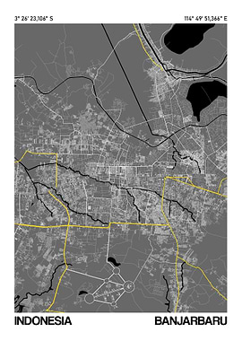 Banjarbaru Map Poster