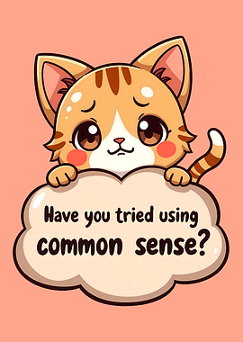 Funny Cat Common Sense