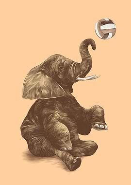 Elephant Playing Ball