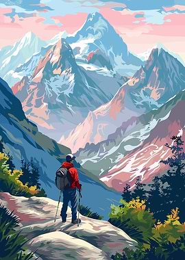 Mountain Hiking Scenery