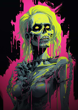 Zombie Woman POP Art