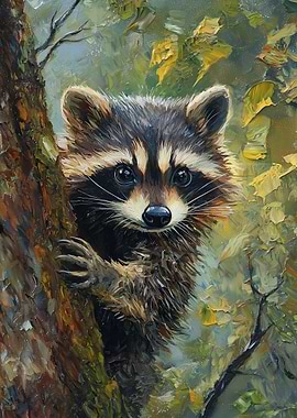 Raccoon in Tree