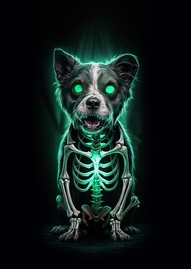 Glowing Zombie SkeletonDog