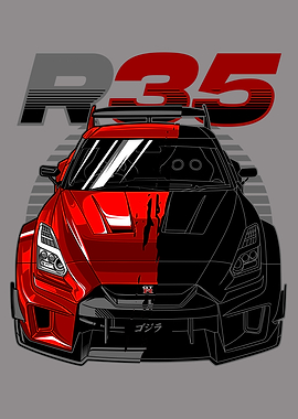 Nissan GT-R R35 Illustration