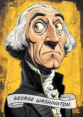George Washington Caricature Portrait