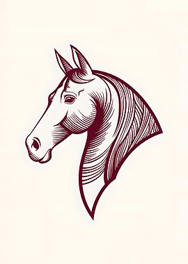 Horse Head Illustration