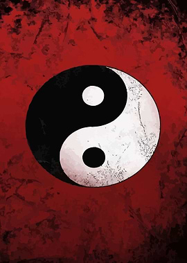 YIN YANG RED ART