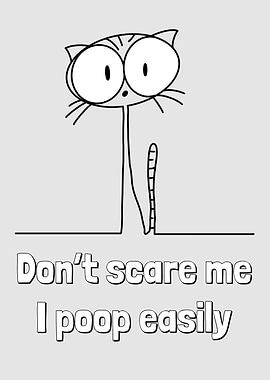 Funny toilet cat sign