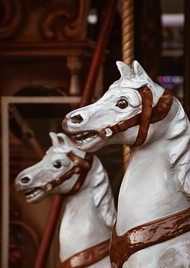 Horses at carousel