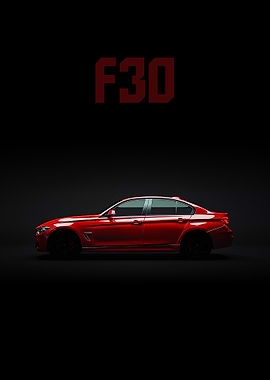 Red Bimmer F30 Sedan