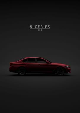 Red BMW 5 Series G30