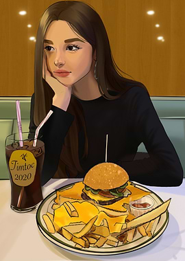 Girl in a Restaurant